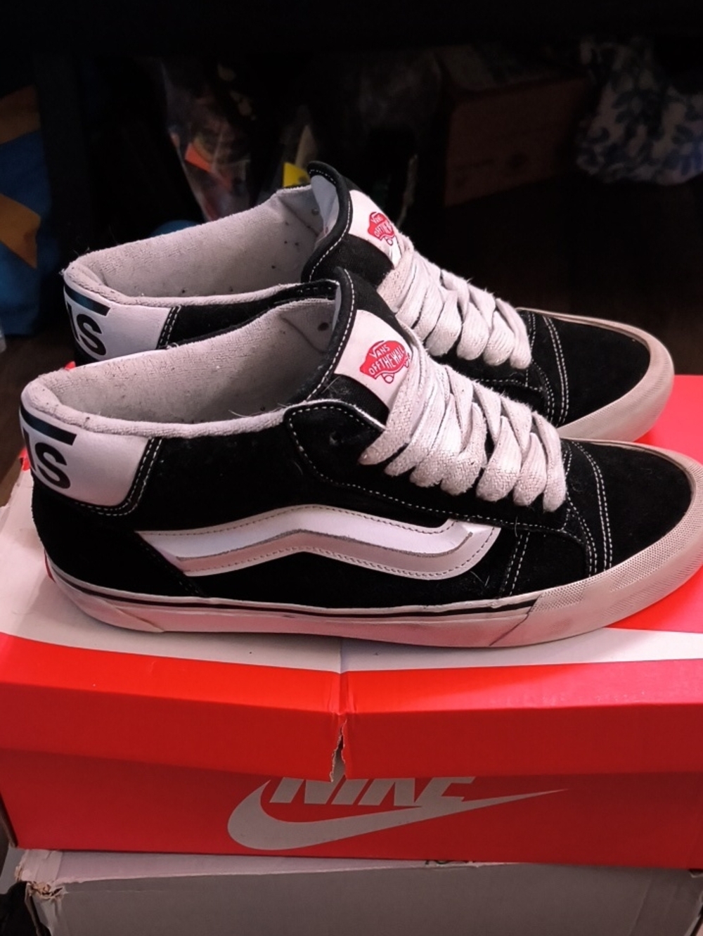 Size 10.5 Mens Knu Skool Vans Hightops Good Condition